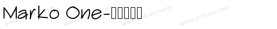 Marko One字体转换